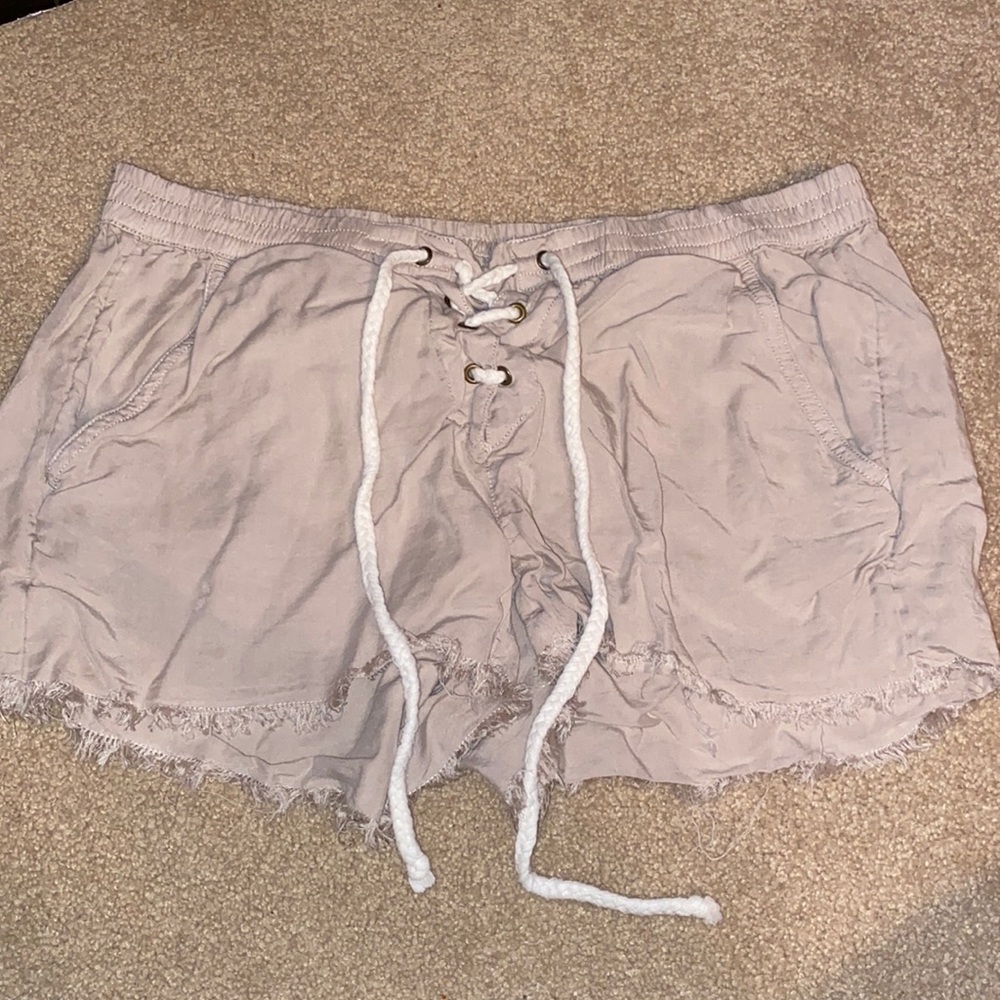 Aerie Tan Drawstring Shorts